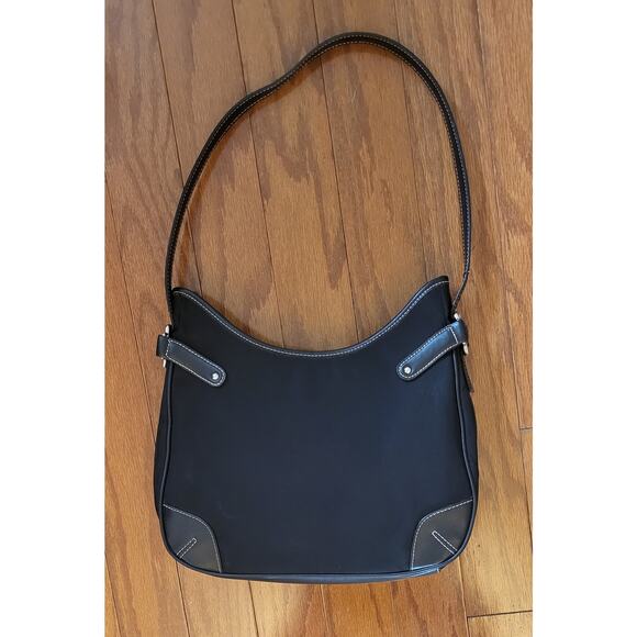 Etienne Aigner Black Shoulder Handbag with Front Pocket Design 80s - Picture 10 of 16